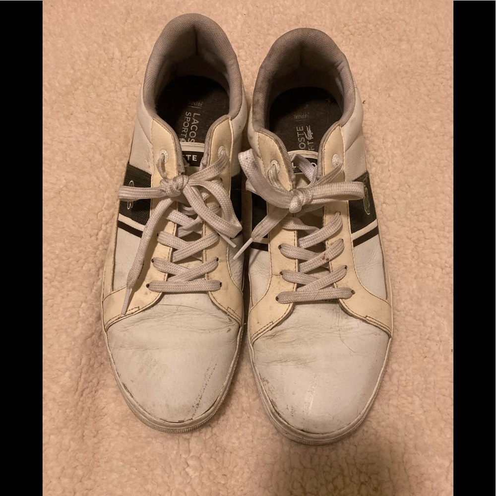 LaCoste men’s white sneakers
